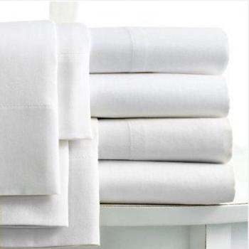 Linens Limited - Sábana 100% algodón Egipcio - Trama 400 Hilos - Blanco, Doble
