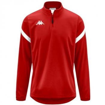 Sudadera de hombre Kappa Dolvole roja y blanca, talla L