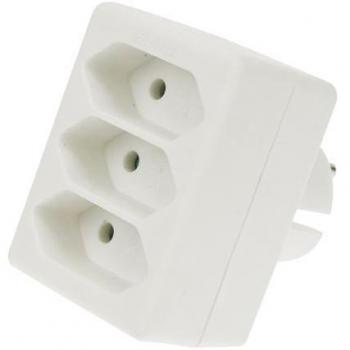 Regleta de Enchufes Euro - 3 Tomas - Blanco