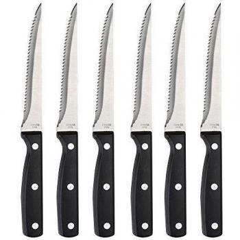Renberg Set de 6 Cuchillos para Carne de Acero Inoxidable