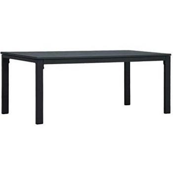 vidaXL Mesa de centro de HDPE con aspecto de madera gris 98x48x39 cm