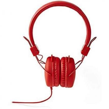 Nedis Auriculares con Cable  De di adema  Plegable  Cable, rojo