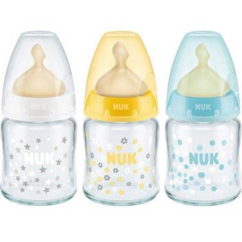 NUK Biberón First Choice+ Cristal Látex 1M 120 Ml Anatómico