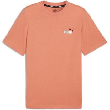 Camiseta Puma Essentials+ 2 Col Small Logo Hombre Naranja Algodón Talla L