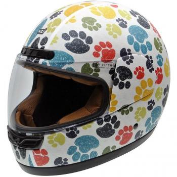 NZI 050323G707 Activy Junior Pawprints Casco De Moto, Multicolor, Talla 54