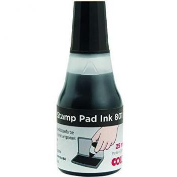 Tinta para sellos COLOP 801, 25ml, negra