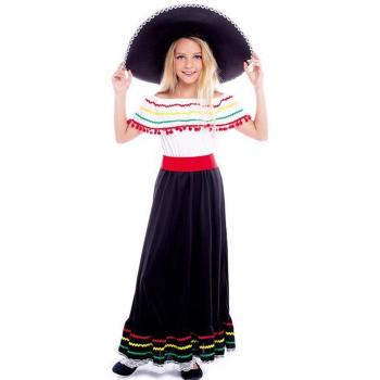 Disfraz de Belleza Mexicana con Falda para niña