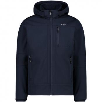 Chaqueta Softshell CMP Zip Hood Azul Medianoche con capucha desmontable - XXL