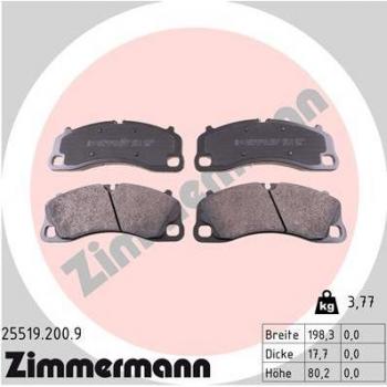 Pastillas de freno ZIMMERMANN 25519.200.9