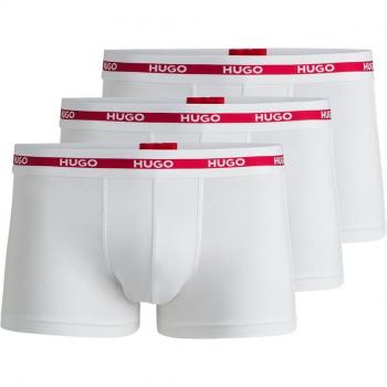 Pack 3 Bóxers Triplet Planet blanco HUGO - Calzoncillos en algodón elástico con logos en la cintura