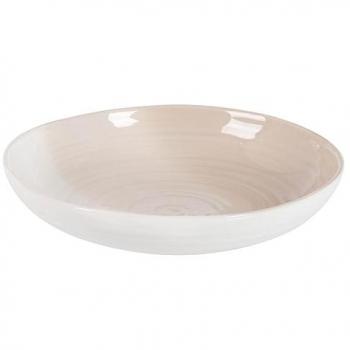 Centro de Mesa Cerámica Beige 26x26x5 cm - Diseño Elegante y Sofisticado para Decoración Moderna