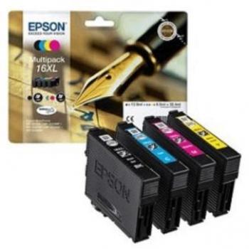 Epson 16XL Multipack Cartuchos de Tinta Originales, Modelo C13T16364010 para Impresoras WorkForce WF-2010W, WF-2510WF, WF-2520NF, WF-253