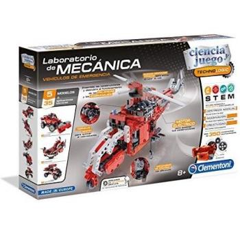 Clementoni- Ciencia y Juego Laboratorio de mecánica, vehículos de Emergencia