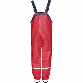 Pantalones de Lluvia con Forro Polar Rojo para Niños - Talla 86