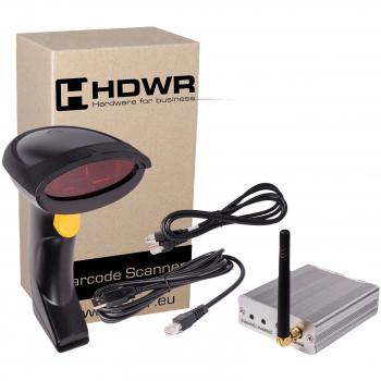 Inalámbrico manual escáner de código de barras Anti-interferencia, de 32 bits del decodificador, memoria interna, Muy rápido, programación avanzada AFH aérea, HD45