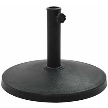 vidaXL Parasol Base Round Polyresin 10 kg Black