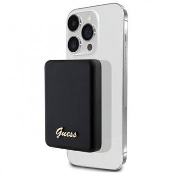 Powerbank Inductivo Guess 3000mAh 5W Negro con Logo Metálico