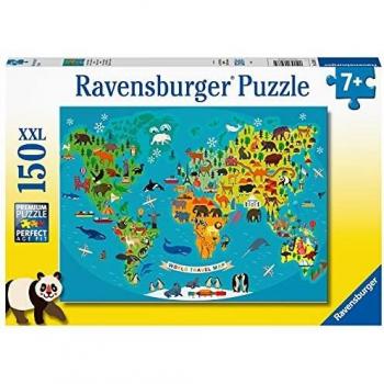 Ravensburger - Mapa de los animales - Puzzle 150 piezas XXL