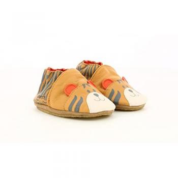 Robeez Awesome Tiger Baby Shoes, Soft Sole Slippers for Boys