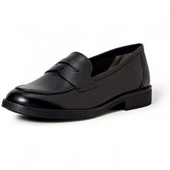 Mocasines de Piel para Niñas Geox Agata en Color Negro, Talla 37 EU