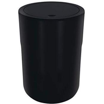 Spirella Ø19 x 26 cm (5 litros), Negro colección Cocco, Papelera, Poliestirol