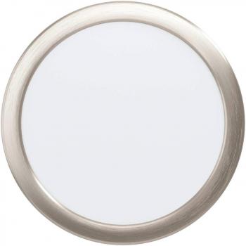 Foco empotrable LED inteligente Fueva-Z 21,6 cm níquel mate, regulable, IP44, control de voz y aplicación