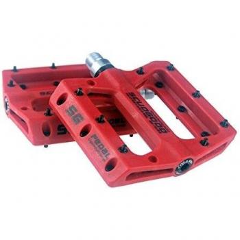 Pedales ligeros para bicicleta de montaña, para bicicletas tipo: AM, FR, DH, DJ, BMX, 1 par, rojo