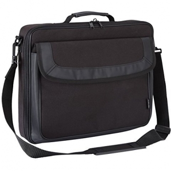 Targus TAR300 Classic Clamshell Maletín para Portátil de 15.6 Pulgadas, Bolsa Mensajero de Hombro para Libros Electrónicos, Tableta y Teclado, Ideal para Hombres/Mujeres, Escuela/Viaje/Ordenador - Color Negro