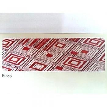 - Alfombra Sirtaki cuadros color rojo-Salón Living-Camera talla 140 cm x 195-antideslizante con reverso de chenilla-Arreda tu Casa con estilo y lavable a máquina diseño-- práctico y cómodo
