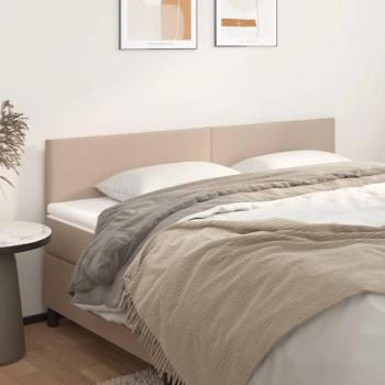 Cabeceros 2 unidades cuero sintético capuchino 90x5x78/88 cm Vidaxl Marrón