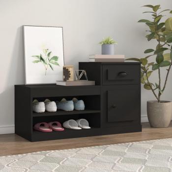 Zapatero negro 100x42x60 cm madera contrachapada multicapa