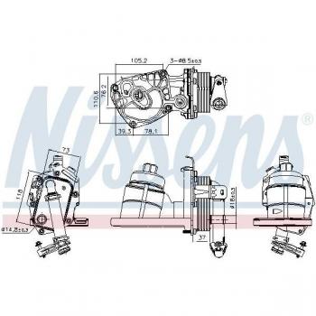 Enfriador de aceite NISSENS 91325
