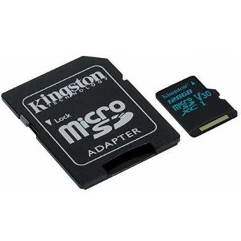 Kingston Canvas Go SDCG2/128GB MicroSD Card Capturing Life on the Move, SD Adapter Included