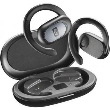 Auricular Bluetooth True Wireless Stereo (TWS) a Clip con Micrófono, Sonido Abierto, Ideal para Llamadas, Música y Deporte - Negro/Gris