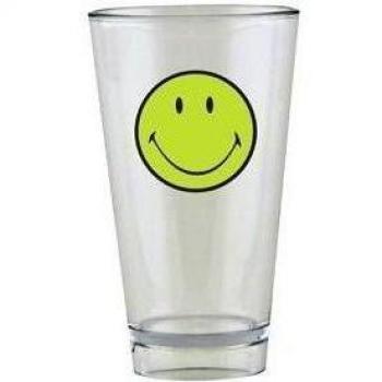 Zak Designs 6.662 hasta 1,402 mil Smiley vidrio, alto, de 330 ml, verde / blanco