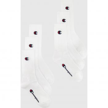 Pack de 6 pares de calcetines altos Champion para adultos, color blanco, talla 35-38