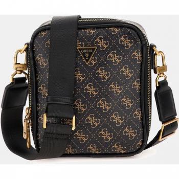 Guess Mini Bandolera Vezzola Eco 4G Logo en Marrón con Cierre de Cremallera para Hombre
