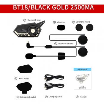 Auriculares Bluetooth Estéreo para Casco de Motocicleta con Batería de 2500mAh, Manos Libres y Soporte para Asistente de Voz Siri