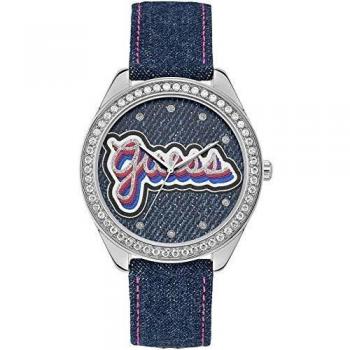 Guess Blue Denim Drew Watch with Crystal, Multicolor female, Size: ONE SIZE
