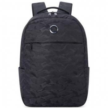 Mochila para Portátil Delsey 391060010 con Compartimento Acolchado para Portátil de 15.6 y Diseño en Negro y Camuflaje