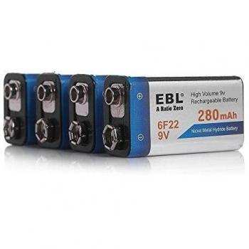 EBL 280mAh 9 Voltio de Ni-MH Pilas Recargables se Aplica a Micrófono Inalámbrico, Alarmas de Humo, Tabla Universal, Control Remoto y Dispositivos Médicos