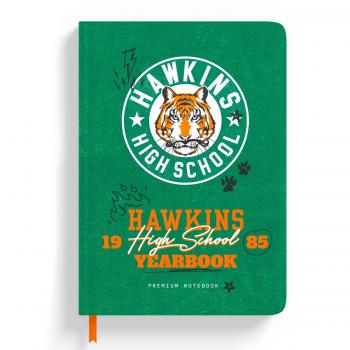 Cuaderno A5 tapa dura Stranger Things High School - Cuaderno de notas con hojas blancas, Bloc de notas premium, merchandising oficial