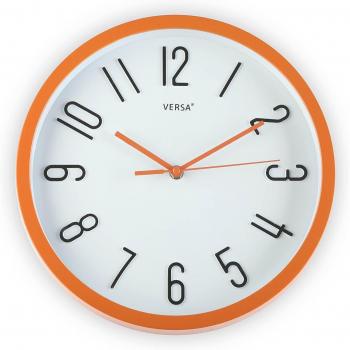 Reloj de Pared Versa Multicolor Naranja Plástico Fusion 4,6 x 30 x 30 cm
