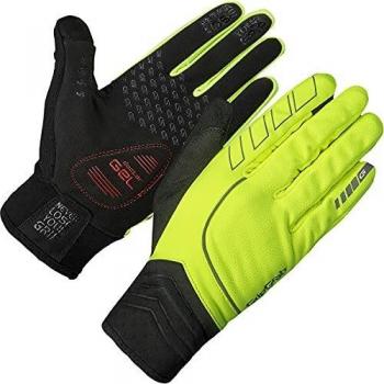 GripGrab Hurricane Windproof Midseason Fullfinger Cycling Gloves Padded Touchscreen-Compatible Black and Yellow HiViz Guantes Ciclismo Invierno, Unisex-Adult, Amarillo, XXL