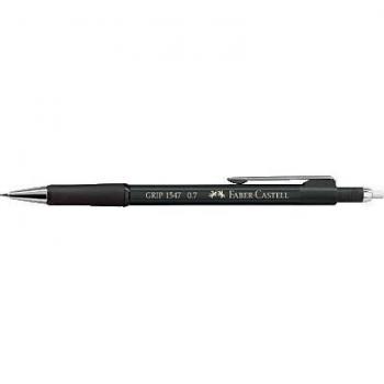 Portaminas Faber-Castell Grip 1347 de 0.7mm con Carcasa Negra (12 unidades)