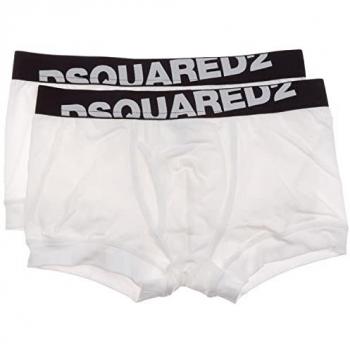 Dsquared2 Men's White Logo Boxer Briefs 2-Pack