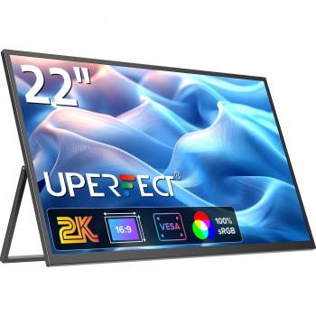 UPERFECT UMax 22 2K 1440P IPS Monitor with Stand, 100% sRGB for PC, Mac, and Gaming Consoles