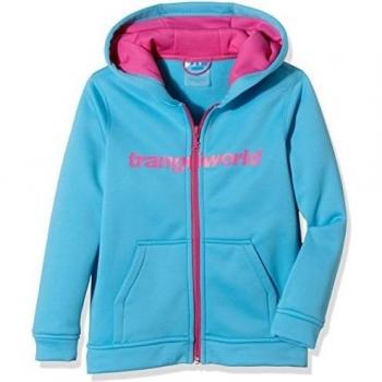 Trango Oby - Chaqueta para niños de 14 años, color azul claro / rosa claro