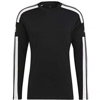 Camiseta de fútbol Adidas Squadra 21 Manga Larga Negra para Hombre Adulto