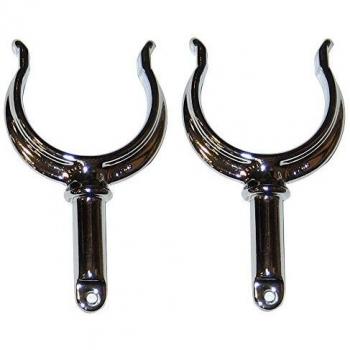 Perko Chrome Plated Zinc Ribbed Rowlock Horns - Pair